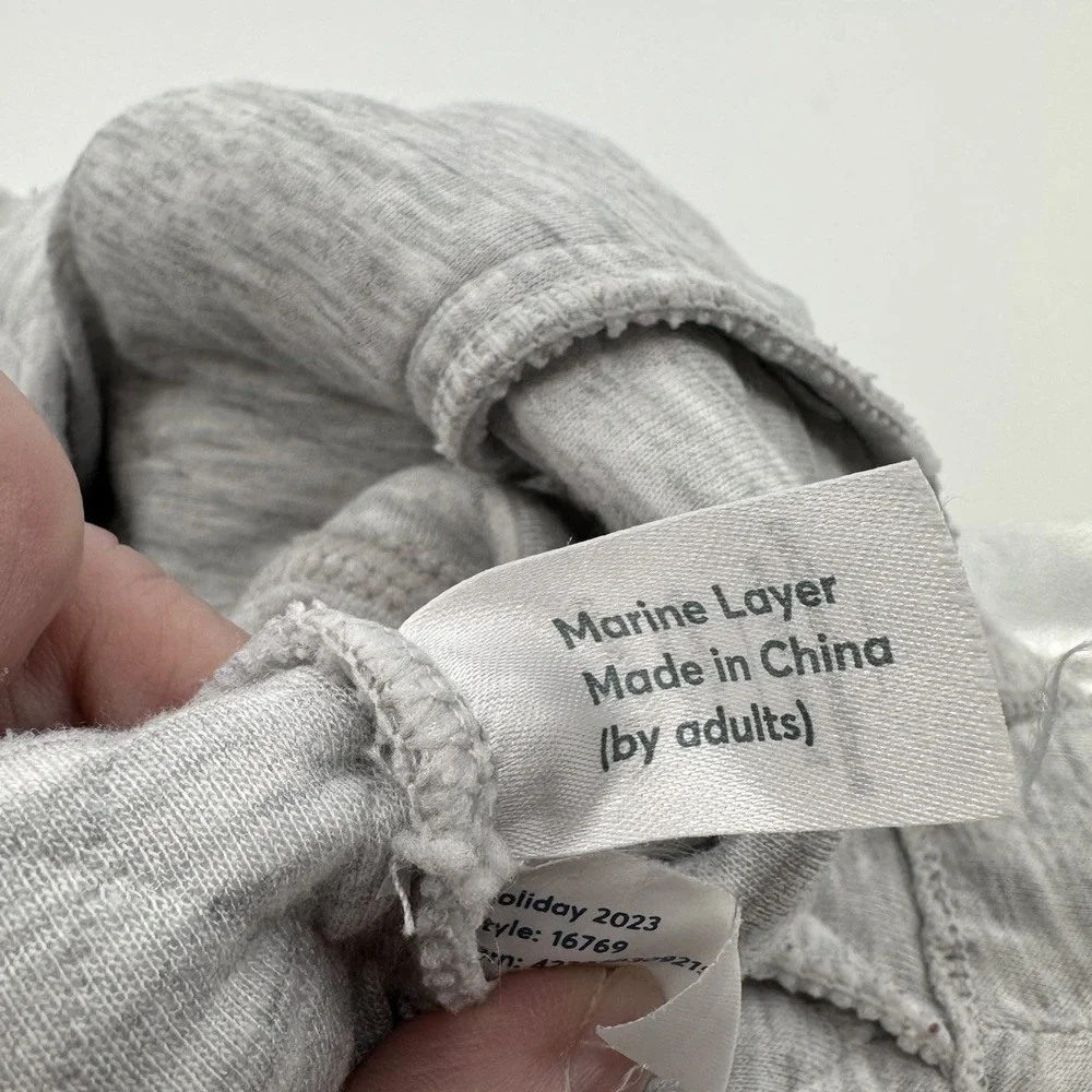 Marine Layer Quilted Pullover Jacket Gray Cozy Minimalist Athleisure XL Coastal - Picture 7 of 8
